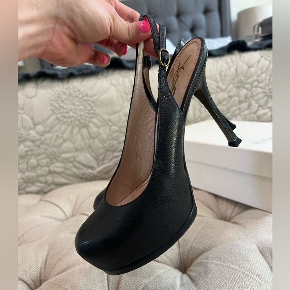 YLS Tribtoo slingback Yves saint laurent pumps heels 37